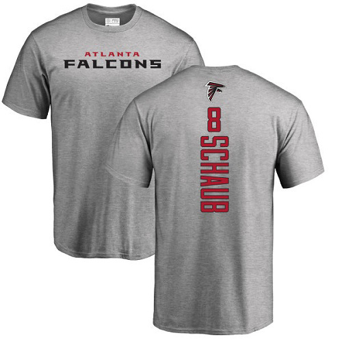 Atlanta Falcons Men Ash Matt Schaub Backer NFL Football #8 T Shirt->youth nfl jersey->Youth Jersey